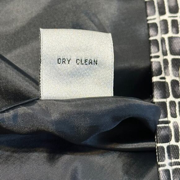 Talbots Classic Blazer Jacket Plus Size 14W Black White Silk Wool Career Vintage - Picture 10 of 10